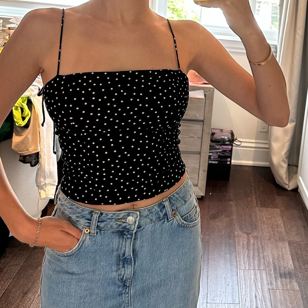 Reformation polka dot top. Perfect for summer time!
